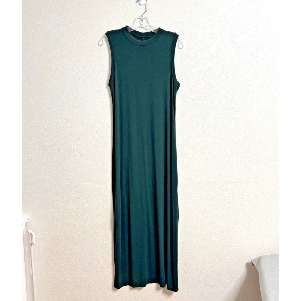 Daily Ritual Dress Womens Small Green Maxi Sleeveless Stretch Casual Lounge